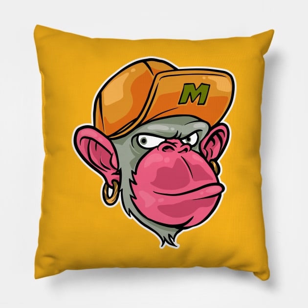 Ape Rapper Pillow by Weird Banana