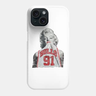 Retro - Marilyn Monroe Chicago Dennis Rodman white Phone Case
