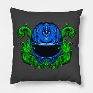 Blue helmet with ornament Pillow