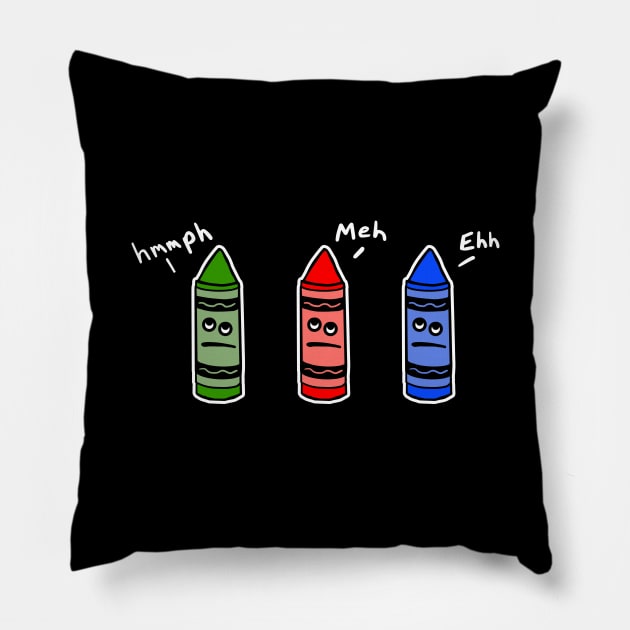 Indifferent Colors Pillow by BaaNeigh