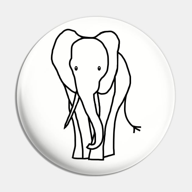 Big Elephant Outline Graphic Pin by ellenhenryart