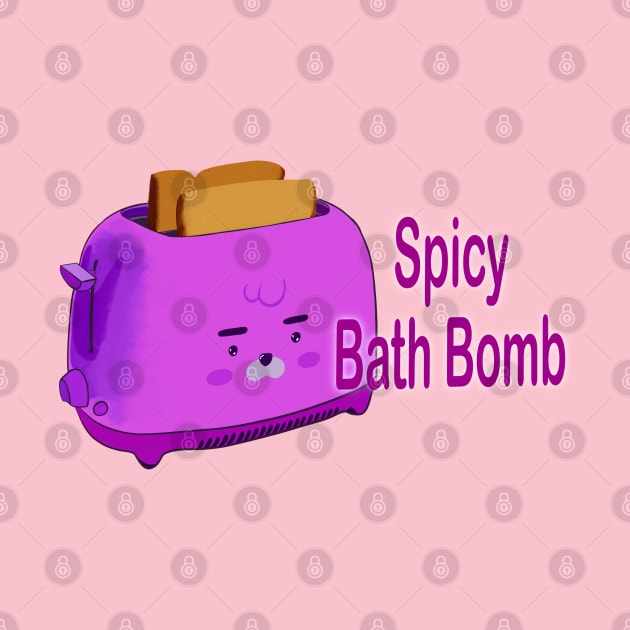 Retro inscription "Spicy bath bomb" by shikita_a