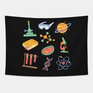 Science stuff pattern Tapestry