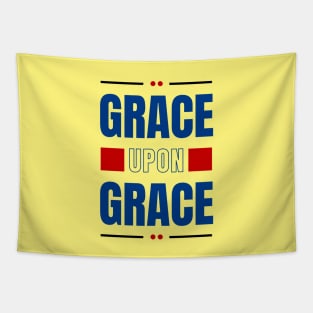 Grace Upon Grace | Christian Typography Tapestry