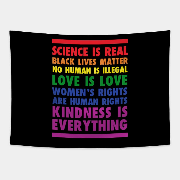 SCIENCE IS REAL BLACK LIVES MATTER Tapestry by HelloShop88