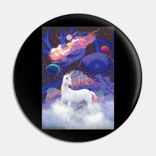 Psychedelic Tshirt LSD Unicorn Pin