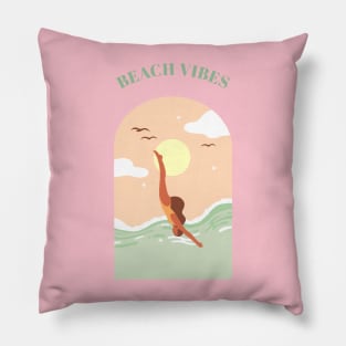 Beach Vibes Beach Babe Summer of Love Summertime Pillow