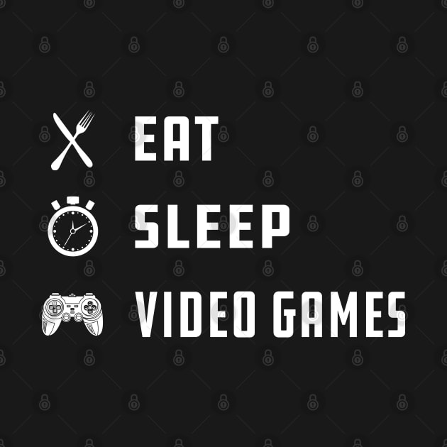 Video Gamer - Eat Sleep Video Games by KC Happy Shop