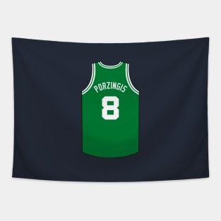 Kristaps Porzingis Boston Jersey Qiangy Tapestry