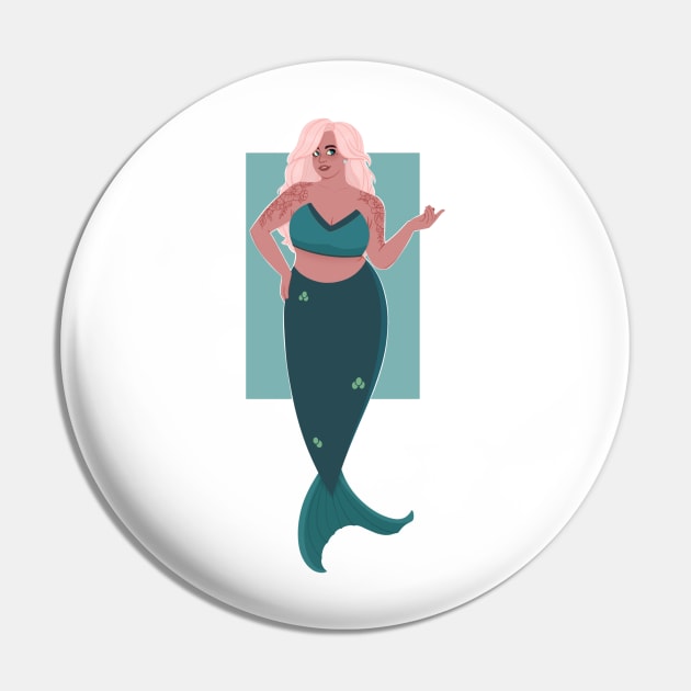 Plus size Mermaid Pin by Twkirky