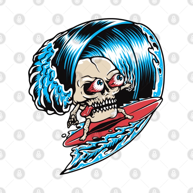 Skull Surfing by quilimo