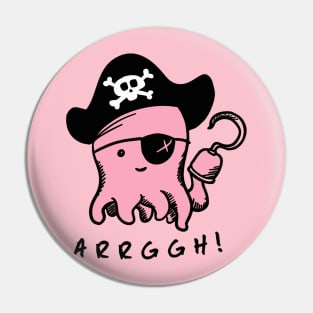 Cute Pirate Octopus Pin