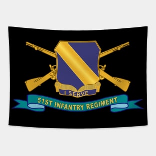 51st Infantry Regiment - DUI w Br - Ribbon X 300 Tapestry