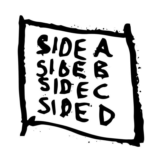 Side A Side B Doodle Black by Mijumi Doodles