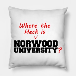 Where the heck is Norwood University? Pillow