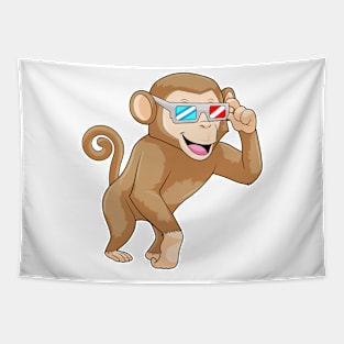 Monkey with Glasses Tapestry