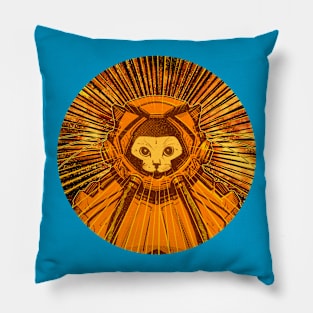 SpaceCats (Orange - round) Pillow