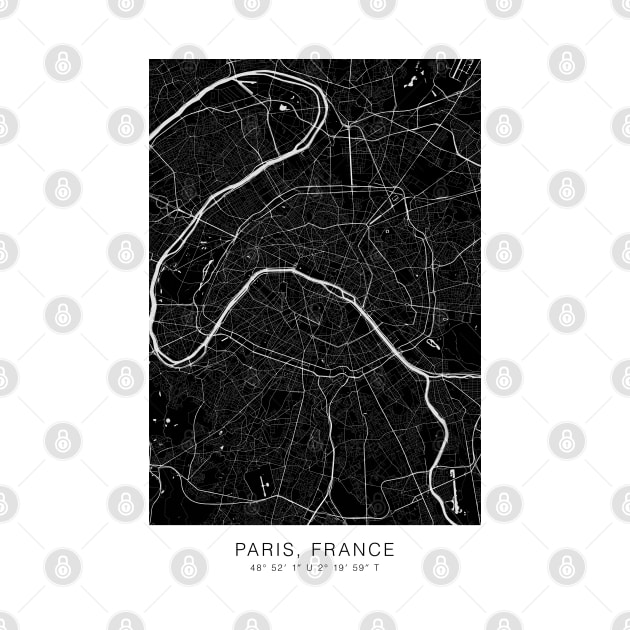 paris maps poster minimalist by Genetics art