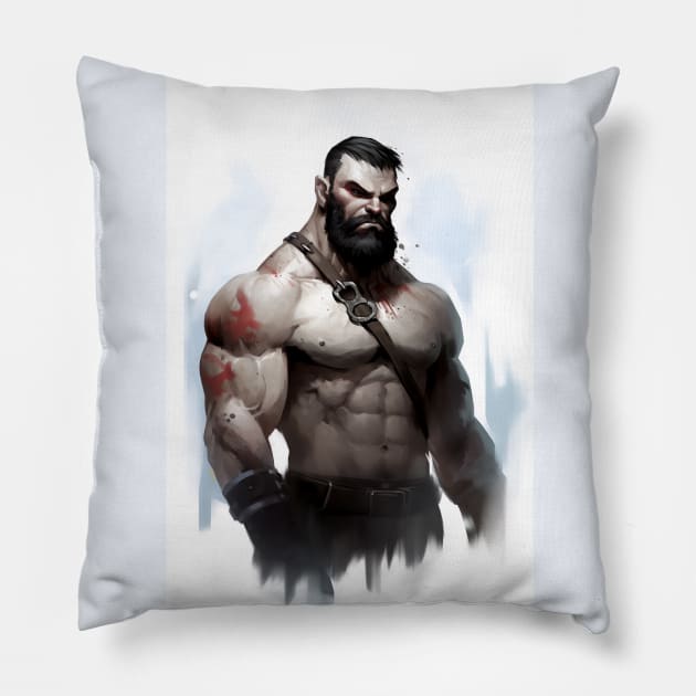 The Savage Northerner Pillow by David Kincaid Art