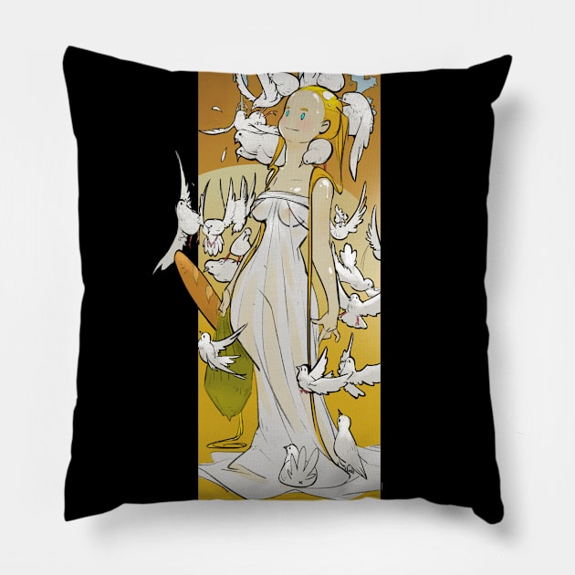 Ode to Mucha Pillow by philtomato