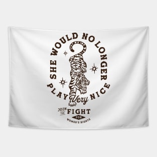 She Would No Longer Play Very Nice: Women's Rights Tiger Tapestry