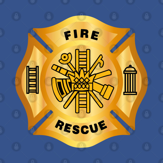 Discover fire rescue golden badge - Fire Rescue - T-Shirt