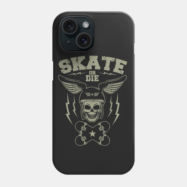 Skate or die Phone Case by Durro