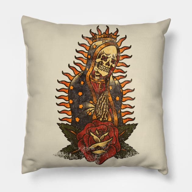 Santa Muerte Pillow by OldSalt