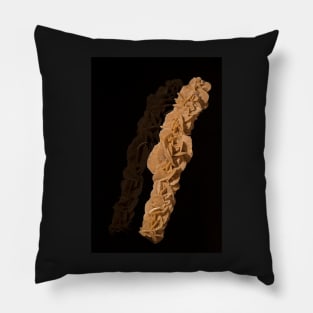 Corals on black reflective background Pillow