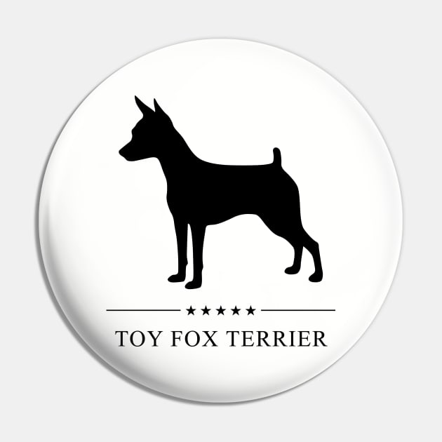 Toy Fox Terrier Black Silhouette Pin by millersye