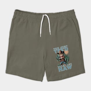 Funny Cowboy Cat Western Pun Design Shorts