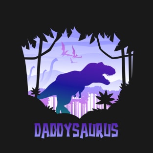 Daddysaurs T-Rex Daddy Saurus Matching Dinosaur T-Shirt