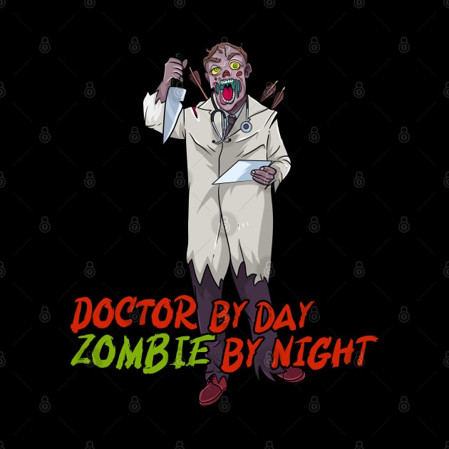 Zombie Healthcare Night Shift Doctor by Trendy Black Sheep