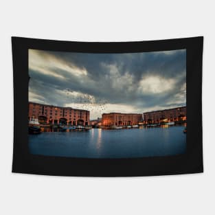 Liverpool Albert Dock at dusk Tapestry