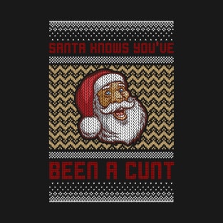 Santa knows you've been a cunt T-Shirt