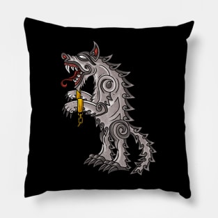 Ruler of the Nordic Seas: Viking Fenrir Monster Wolf Design Pillow