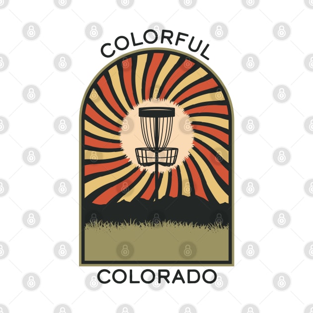 Colorful Colorado | Disc Golf Vintage Retro Arch Mountains by KlehmInTime