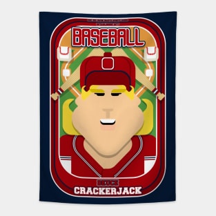 Baseball Red Blue White - Deuce Crackerjack - Hazel version Tapestry