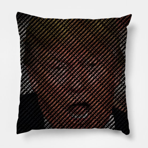 Trump Lies Secret Message Pillow by Muzehack