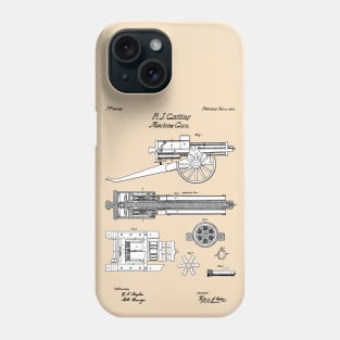 Gatling Gun Patent - 1862 Machine gun - SBpng Phone Case