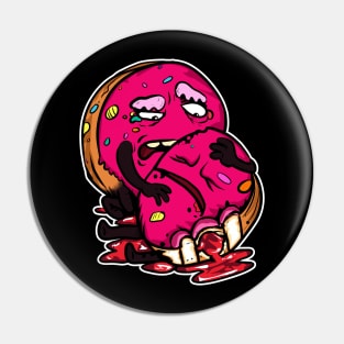 Dying Donut Funny Dark Humor Pin