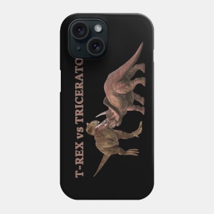 t-rex vs triceratops Phone Case