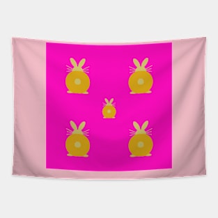 Neon Bunny pattern Tapestry