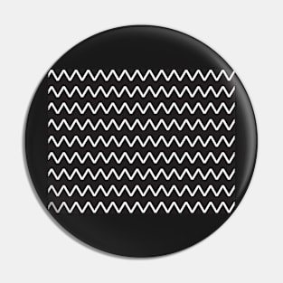 Black and White Zigag Pattern Pin