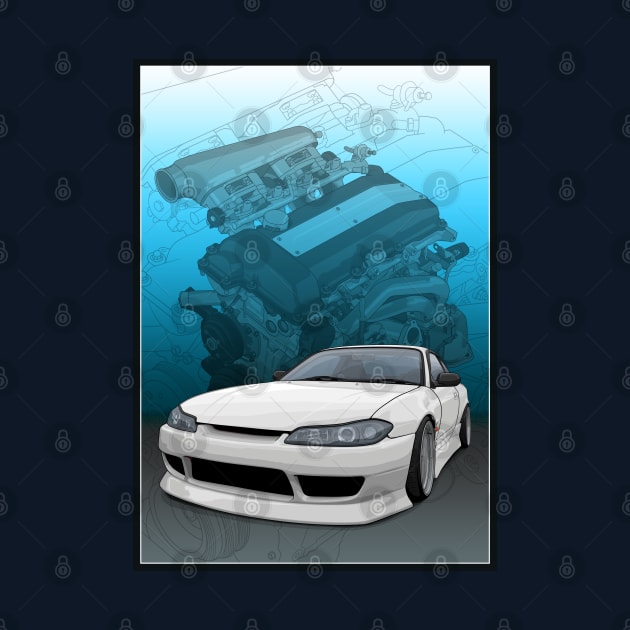 Silvia S15 with SR20 background by ArtyMotive