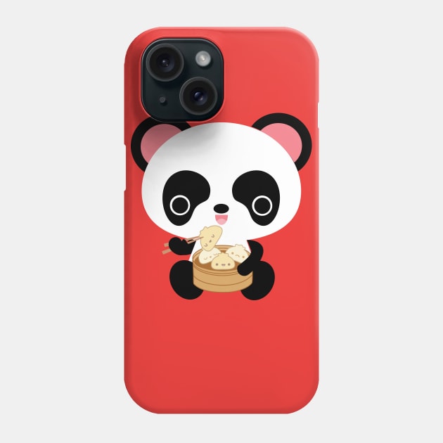 Panda and Dumplings Phone Case by BoredInc