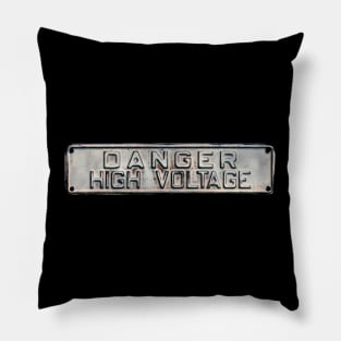 Danger High Voltage man Pillow