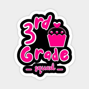 3rd grade pink cupcake Magnet