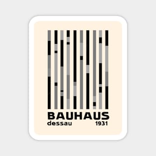 Bauhaus Dessau 1931 Modernist Homage Black Gray Cream Magnet