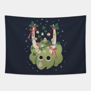 Christmas Dinosaur Triceratops Tapestry